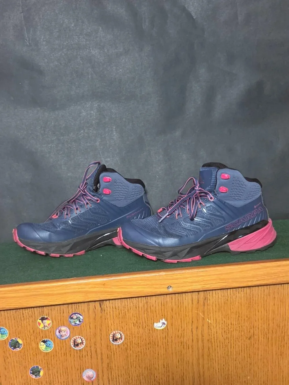 Navy Pink Trail Running Hiking Shoes